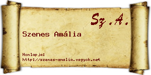 Szenes Amália névjegykártya